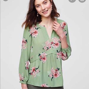 Loft floral swing blouse xs